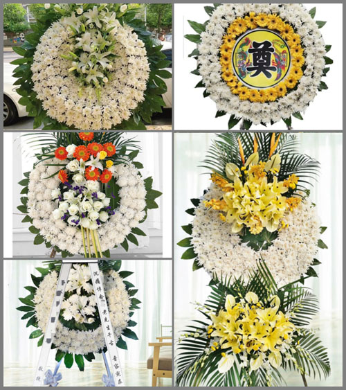 湖北孝感市大悟县三里镇寨坡村花圈速递